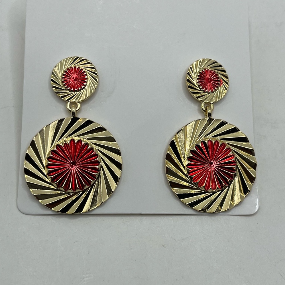Gold plated earrings for women elegant design
